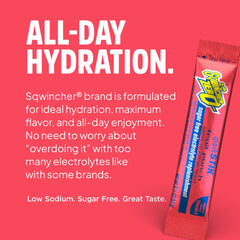 Sqwincher Qwik Stik fruit punch 50 pack packets on shelf