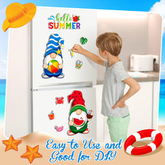 Watermelon themed gnomes magnets by Sratte on refrigerator
