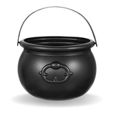 St Patricks Day cauldron 7.5 inch black plastic centerpiece