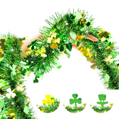 St Patricks Day Garland 33ft length green and gold hanging display