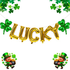 St Patrick's Day Lucky Balloon Set 7pcs overall view