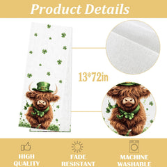 Highland cow table runner for indoor outdoor use 13x72 inches