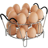 Stackable egg steamer rack for Instant Pot stacked levels