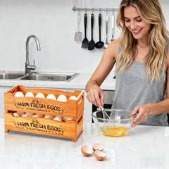 stackable egg trays 24 eggs pinewood storage