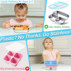 stackable lunch boxes for school and travel