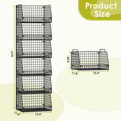 Multi-room pantry organizer on kitchen shelf