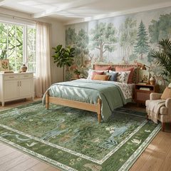Stain resistant synthetic fibers rug for easy cleaning