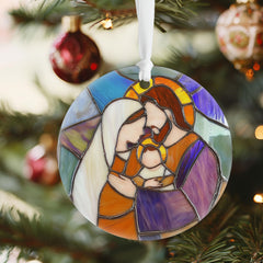Gold and white string for hanging nativity ornament