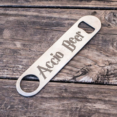 Slim compact heavy duty flat bottle opener