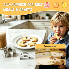 Safe rolled edge design cookie cutters for baking and playdough