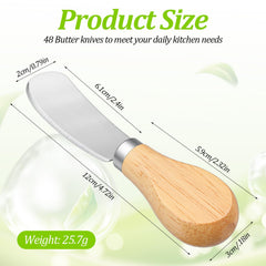 stainless steel blades with natural wooden handles