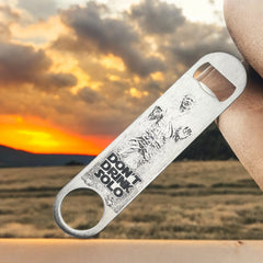 Heavy Duty Flat Bottle Opener design in stainless steel