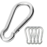 Stainless steel carabiner clip 3.15 inch 600 lb WLL