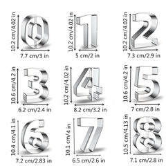 fondant cutters 0 to 8 for baking and decorating