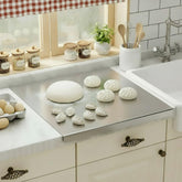 Stainless steel cutting board with lip 40x30 cm