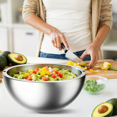 Large 70oz dip serving bowl stainless steel interior