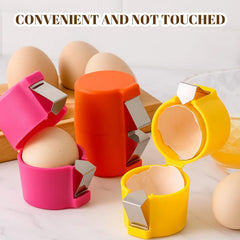 Yellow stainless steel egg shell opener