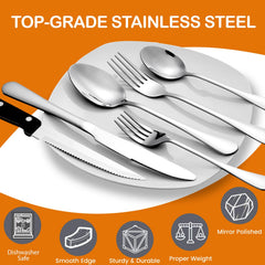 stainless steel dinner forks 8 pieces from 49 piece set