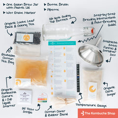 Stainless steel funnel and strainer included in kit image