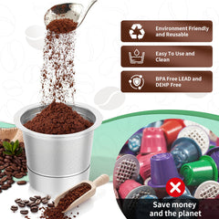 Stainless steel BPA-free reusable K cup