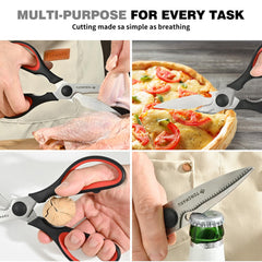 Nutcracker and bottle opener feature kitchen shears