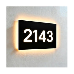 Stainless steel LED address sign weatherproof for outdoor use