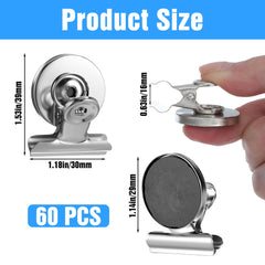stainless steel magnetic clip silver color size 1.18 x 1.53 inches