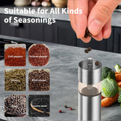 Stainless steel pepper grinder grinding mechanism close-up