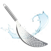 Stainless steel pot strainer with handle for easy draining