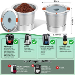 Stainless steel reusable K cups for Keurig 1.0 compatibility