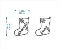 stainless steel silver ornament for christmas stocking tag