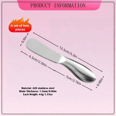 Stainless steel spreader knives designed for jams and condiments