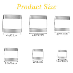 Square cookie cutter set 2 inch size
