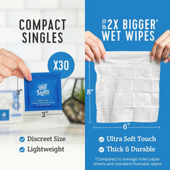 Hypoallergenic fragrance-free flushable wipes Stall Mates