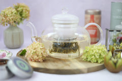 32oz teapot brews up to four 7oz cups