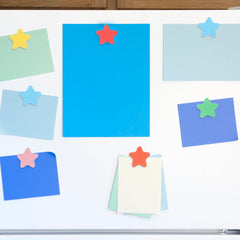 0.8-inch star magnets on a refrigerator surface