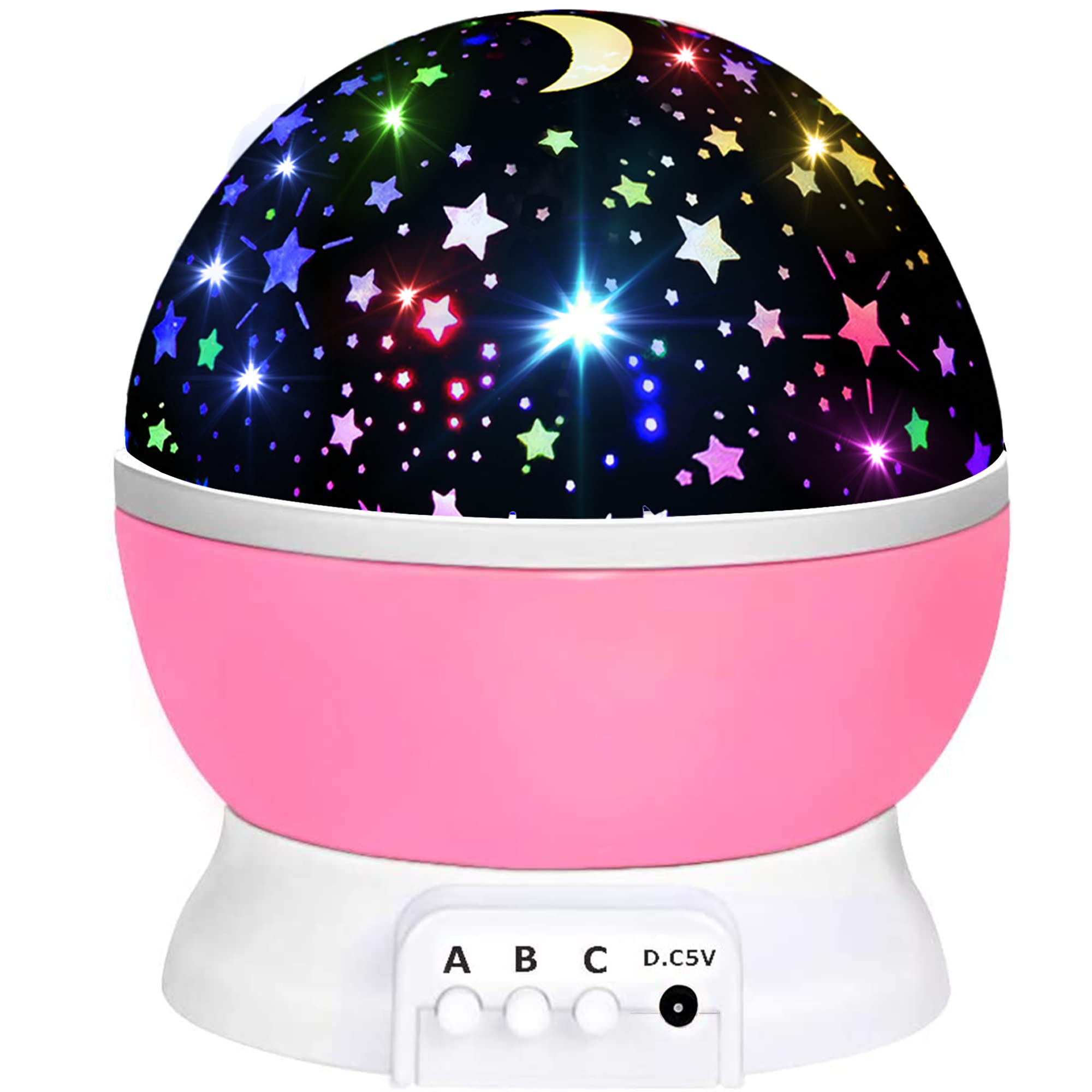 Pink star projector for kids gift design