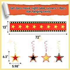 eight star shaped hanging swirls
