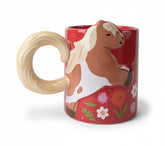Starbucks ceramic mug 12 oz Year of the Horse design with festive artwork