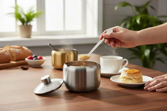 Stainless steel 14.5OZ sugar bowl with lid