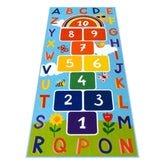 STARUIA washable hopscotch rug blue 31.5x72