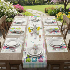 Colorful Easter patterns decor for dining table