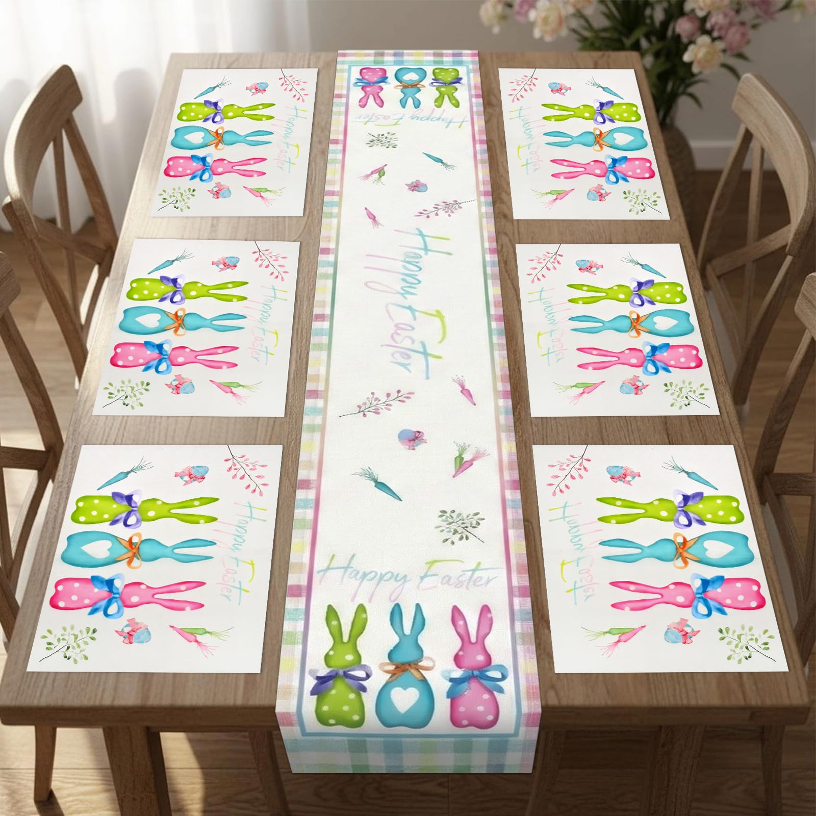 Stcylzfu Easter table runner 72 inch