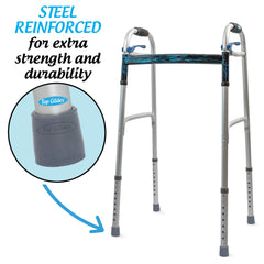 Steel reinforced walker glide tips 1 1/8 inch
