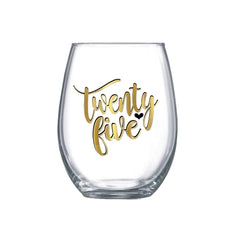Stemless wine glass 18 ounce capacity 0079