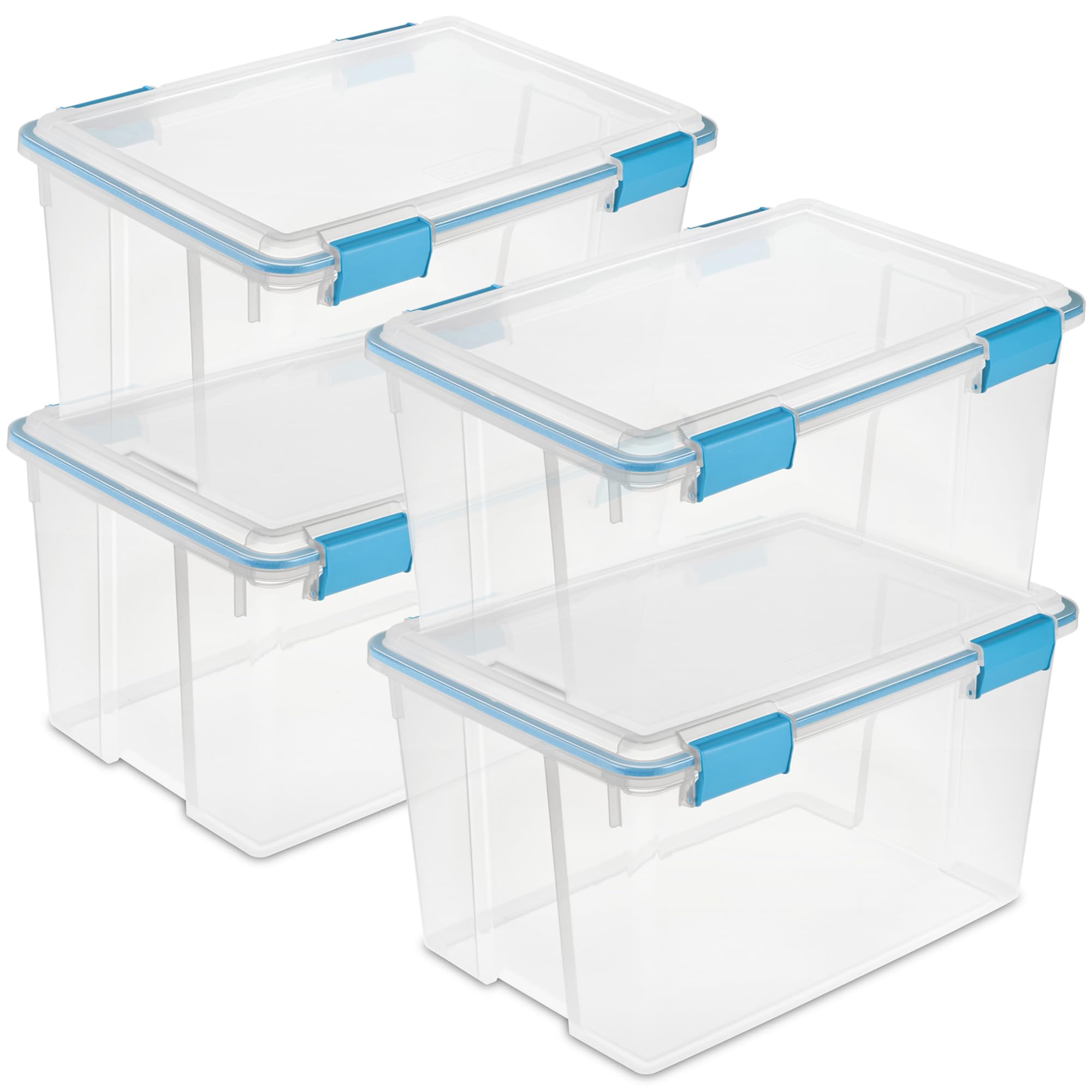 Sterilite gasket storage box front view without lid