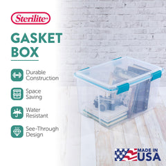 Sterilite gasket storage box lid and handles