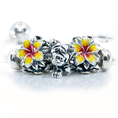 Sterling silver tiger charm bead for core-size bracelets
