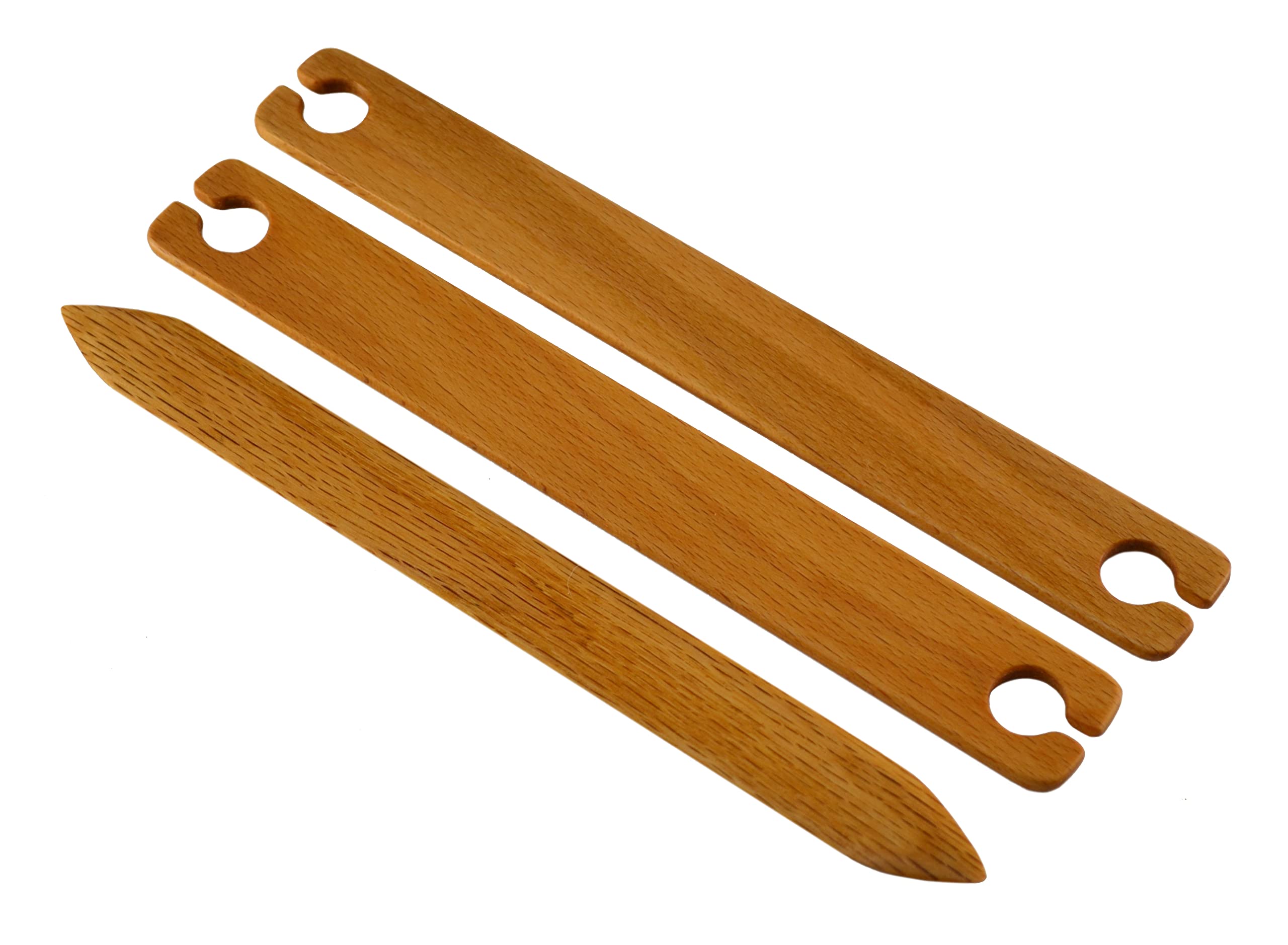 Stick Shuttle Set 8 Inch Oak weaving shuttles and Pick Up Stick Red Oak