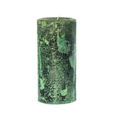 Still Water Candles unscented dark green pillar candle 3x4 handmade